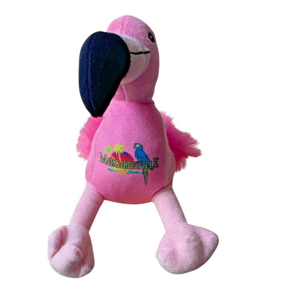 Margaritaville Flamingo 5 O'CLOCK somewhere Plush Dog Toy Squeaks & crinkle